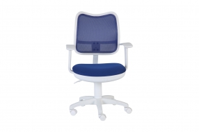 Кресло детское CH-W797 (белые колеса) Ткань/Сетка/Пластик/Металл, Синий TW-10 (ткань)/Синий (сетка)/Белый (пластик), Есть