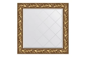 Зеркало с гравировкой в раме Византия золото